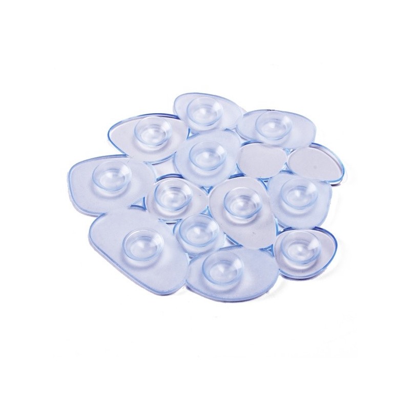 Lot de 4 Tapis antiderapants de douche ou baignoire PVC GALETS 12x13cm Transparent MSV MSV