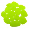 MSV Lot de 4 Tapis antiderapants de douche ou baignoire PVC GALETS 12x13cm Vert Anis MSV