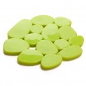 MSV Lot de 4 Tapis antiderapants de douche ou baignoire PVC GALETS 12x13cm Vert Anis MSV