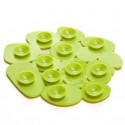MSV Lot de 4 Tapis antiderapants de douche ou baignoire PVC GALETS 12x13cm Vert Anis MSV