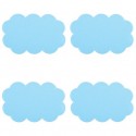 Lot de 4 Tapis antiderapants de douche ou baignoire PVC NUAGES 14,5x9cm Bleu Ciel MSV MSV