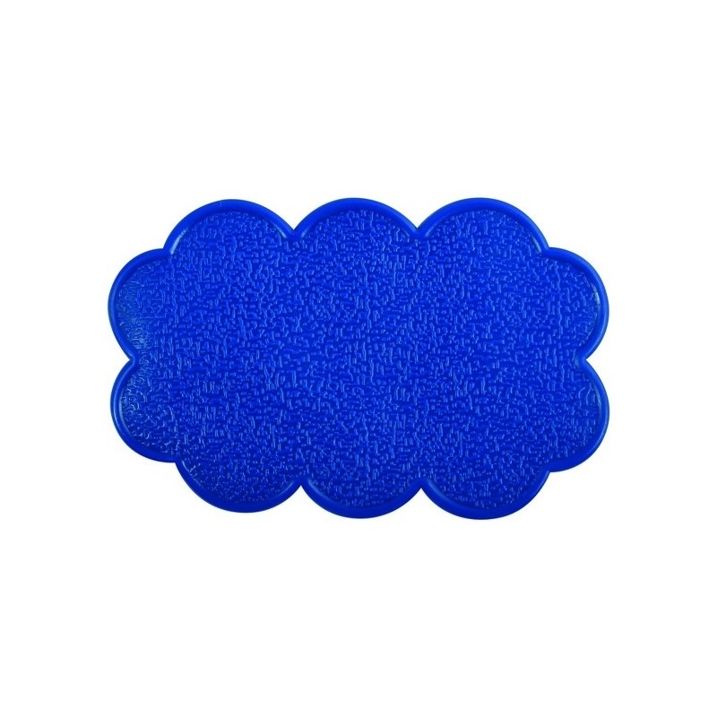 MSV Lot de 4 Tapis antiderapants de douche ou baignoire PVC NUAGES 14,5x9cm Bleu Marine MSV
