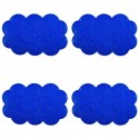 Lot de 4 Tapis antiderapants de douche ou baignoire PVC NUAGES 14,5x9cm Bleu Marine MSV MSV