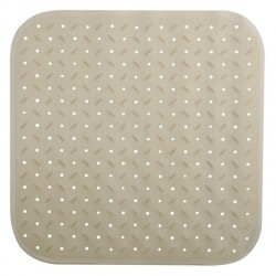MSV Tapis Fond de douche antidérapant Caoutchouc CLASS 54x54cm Beige