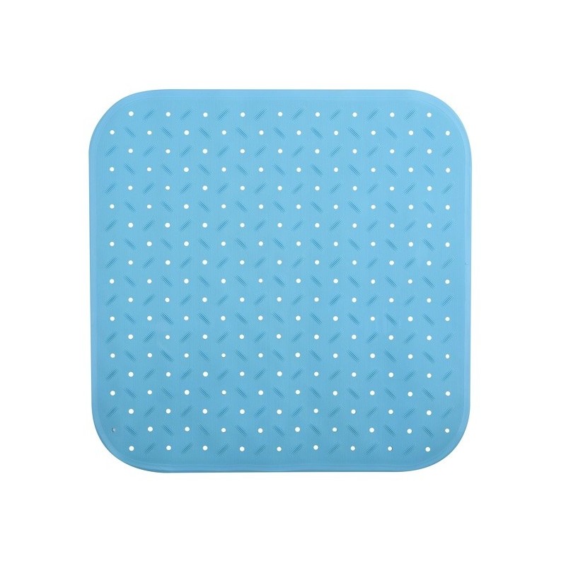 Tapis Fond de douche antidérapant Caoutchouc CLASS 54x54cm Bleu Ciel MSV MSV