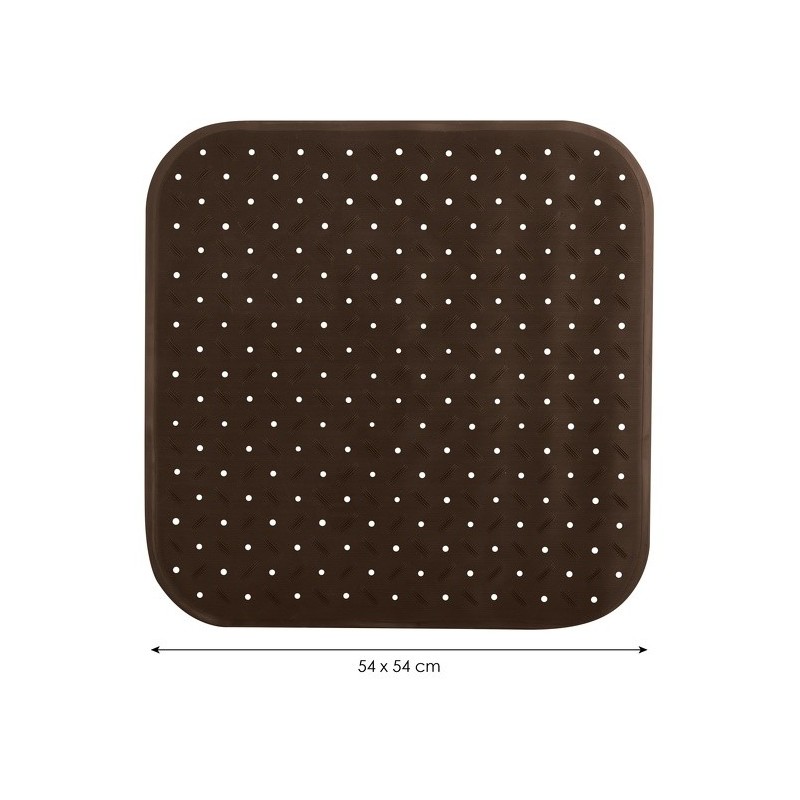 Tapis Fond de douche antidérapant Caoutchouc CLASS 54x54cm Chocolat MSV MSV