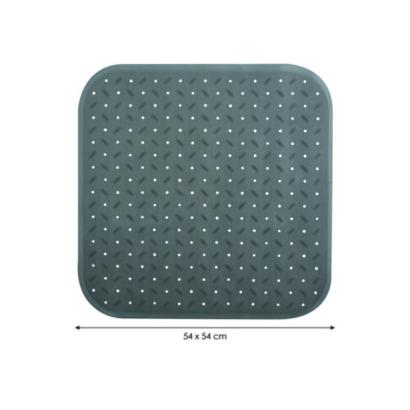 Tapis Fond de douche antidérapant Caoutchouc CLASS 54x54cm Gris MSV MSV