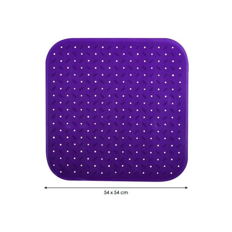 Tapis Fond de douche antidérapant Caoutchouc CLASS 54x54cm Mauve MSV MSV