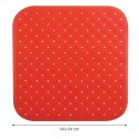 Tapis Fond de douche antidérapant Caoutchouc CLASS 54x54cm Rouge MSV MSV