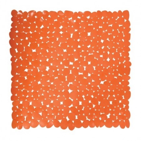 Tapis Fond de douche PVC GALETS 53x53cm Orange MSV MSV
