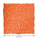 Tapis Fond de douche PVC GALETS 53x53cm Orange MSV MSV