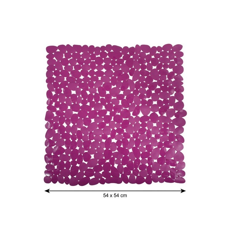 Tapis Fond de douche PVC GALETS 53x53cm Violet MSV MSV