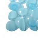 MSV Tapis Fond de douche PVC GALETS 53x53cm Bleu Transparent MSV
