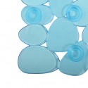 MSV Tapis Fond de douche PVC GALETS 53x53cm Bleu Transparent MSV