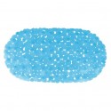 MSV Tapis fond de Baignoire PVC GALETS 35x68cm Bleu Transparent MSV