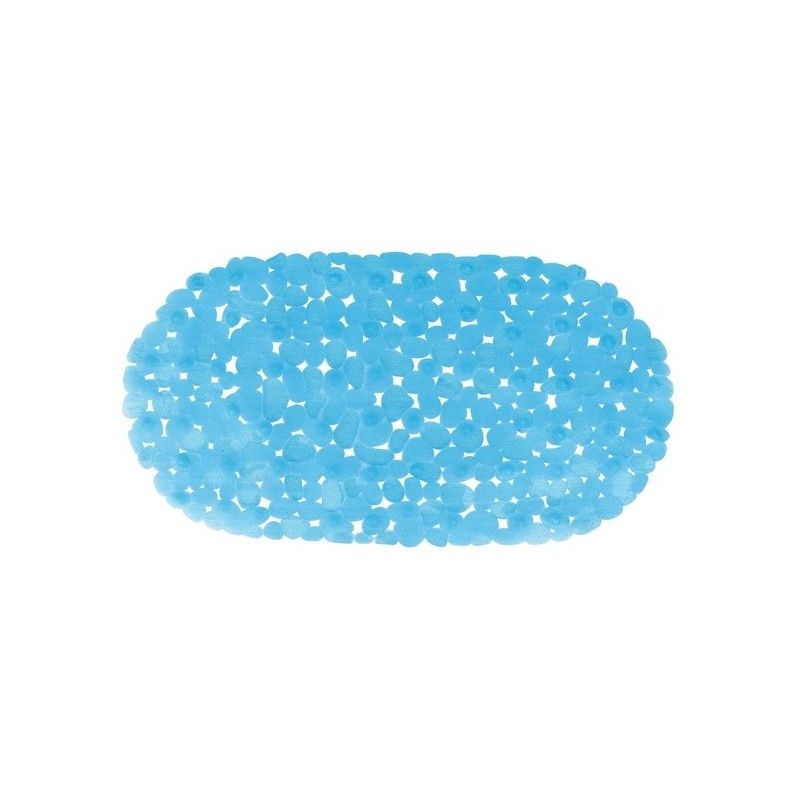 spirella Tapis fond de Baignoire PVC GALETS 35x68cm Bleu Transparent MSV