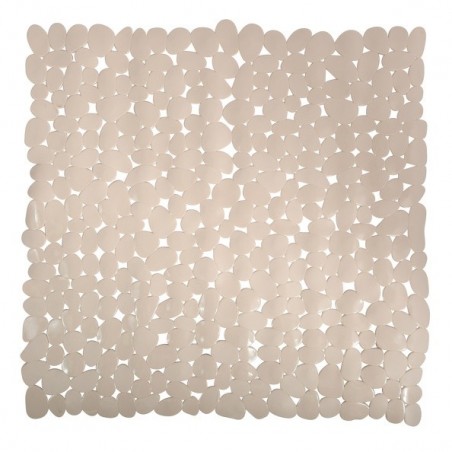 Tapis Fond de douche PVC GALETS 53x53cm Beige MSV MSV