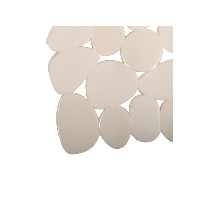 Tapis Fond de douche PVC GALETS 53x53cm Beige MSV MSV