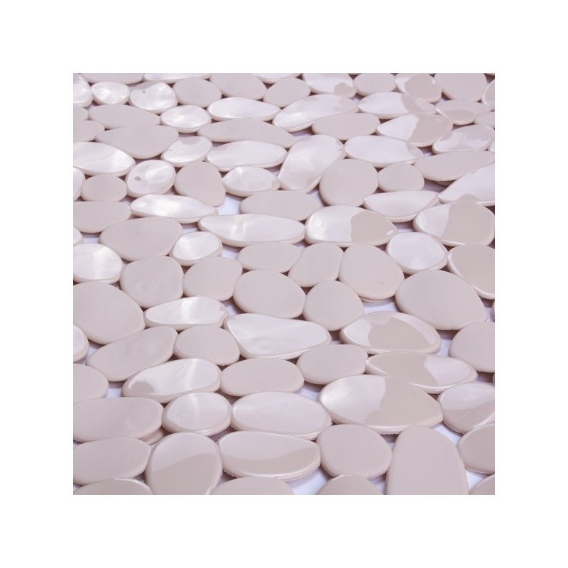 Tapis Fond de douche PVC GALETS 53x53cm Beige MSV MSV