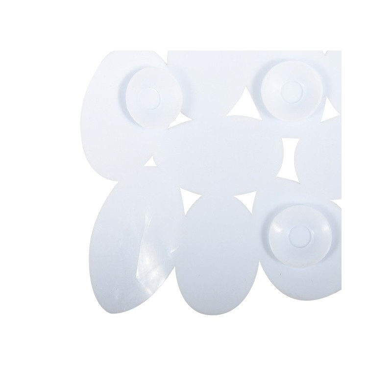Tapis Fond de douche PVC GALETS 53x53cm Blanc MSV MSV