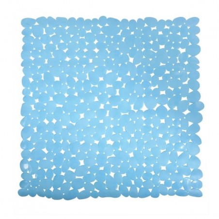 Tapis Fond de douche PVC GALETS 53x53cm Bleu Ciel MSV MSV