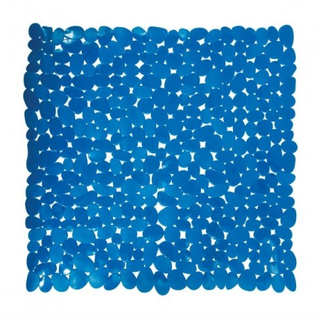 Tapis Fond de douche PVC GALETS 53x53cm Bleu Marine MSV MSV
