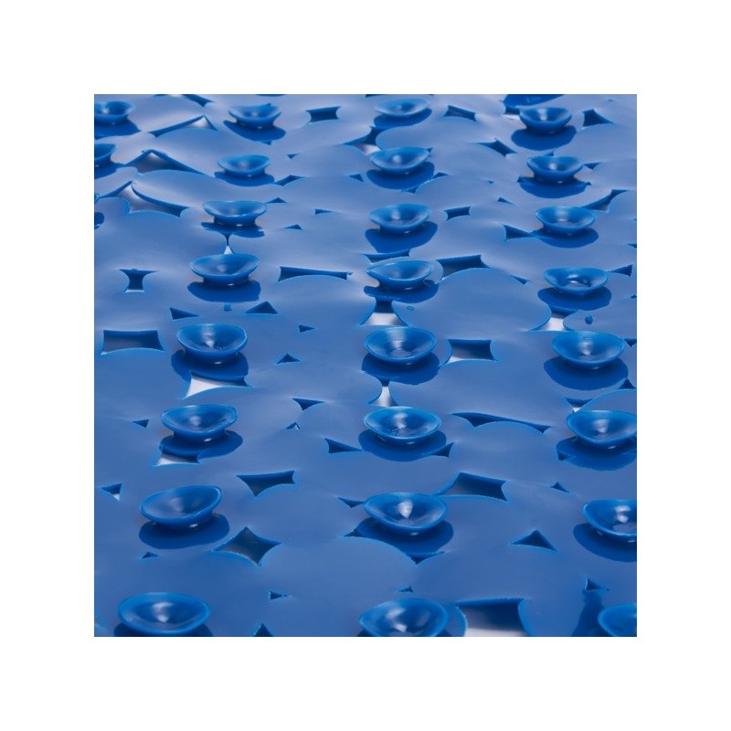 Tapis Fond de douche PVC GALETS 53x53cm Bleu Marine MSV MSV