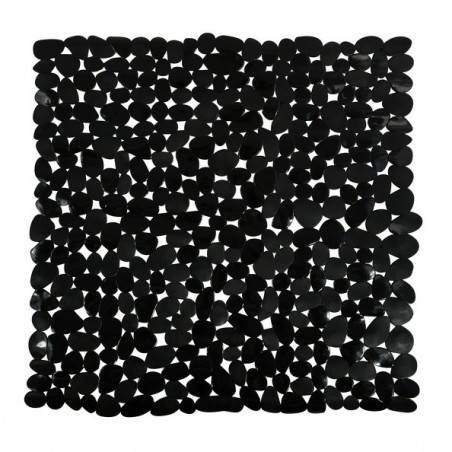 Tapis Fond de douche PVC GALETS 53x53cm Noir MSV MSV