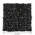 Tapis Fond de douche PVC GALETS 53x53cm Noir MSV MSV