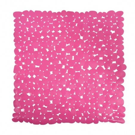 Tapis Fond de douche PVC GALETS 53x53cm Rose MSV MSV