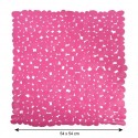 Tapis Fond de douche PVC GALETS 53x53cm Rose MSV MSV