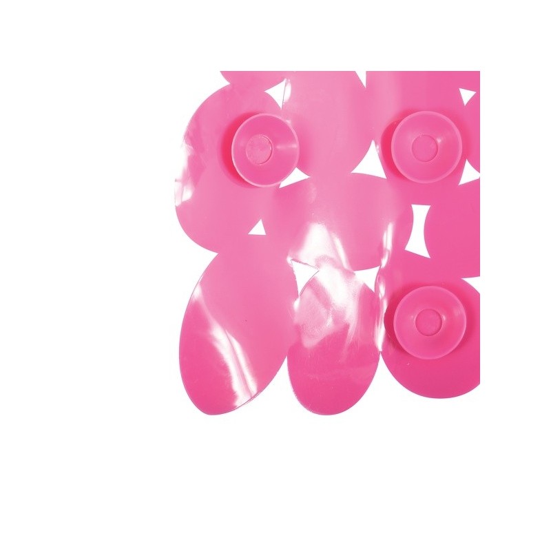 Tapis Fond de douche PVC GALETS 53x53cm Rose MSV MSV