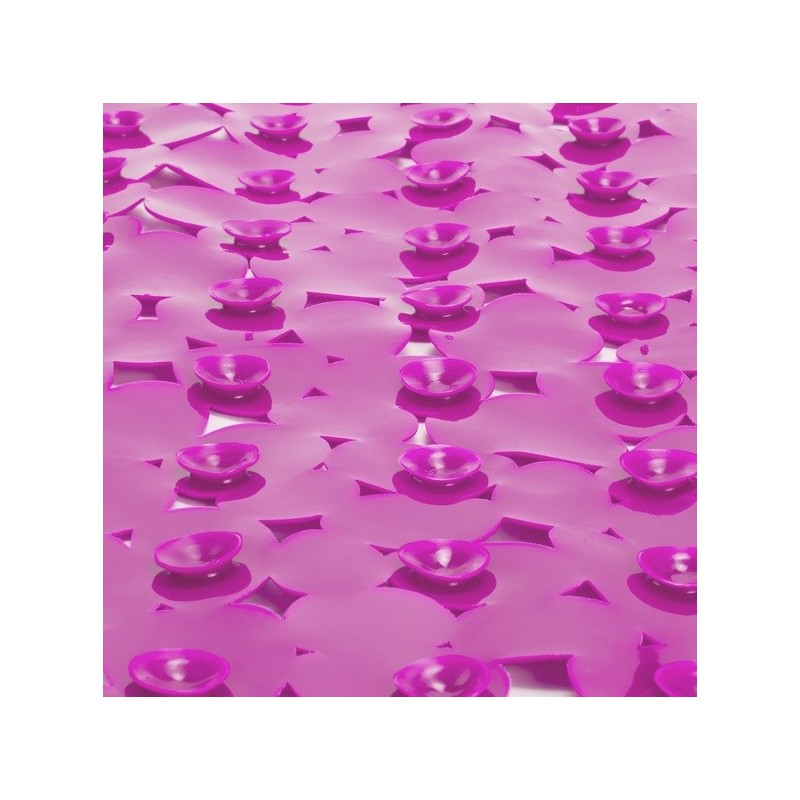 Tapis Fond de douche PVC GALETS 53x53cm Rose MSV MSV