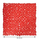 Tapis Fond de douche PVC GALETS 53x53cm Rouge MSV MSV