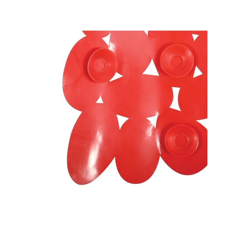 Tapis Fond de douche PVC GALETS 53x53cm Rouge MSV MSV