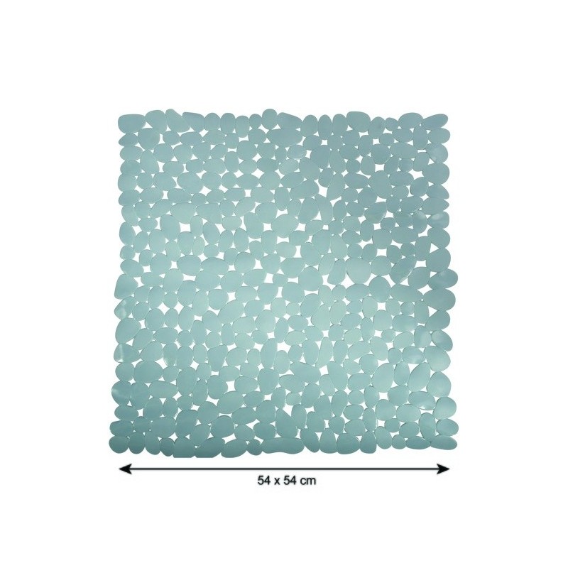 Tapis Fond de douche PVC GALETS 53x53cm Gris MSV MSV