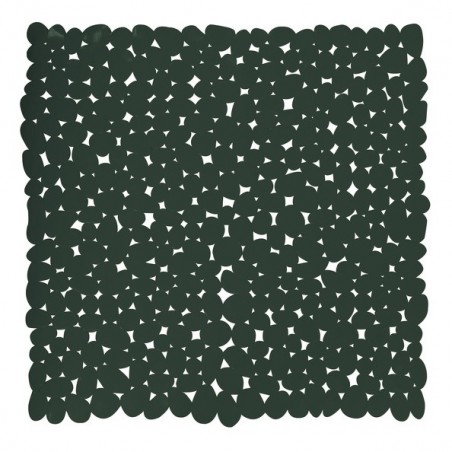 MSV Tapis fond de douche PVC GALETS 53x53cm Vert Foncé MSV