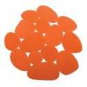 Lot de 4 Tapis antidérapants de douche ou baignoire PVC GALETS 12x13cm Orange MSV MSV