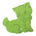 Lot de 5 stickers figurines antidérapantes de douche ou baignoire Caoutchouc Motif chat 12,5x11cm Multicolor MSV MSV