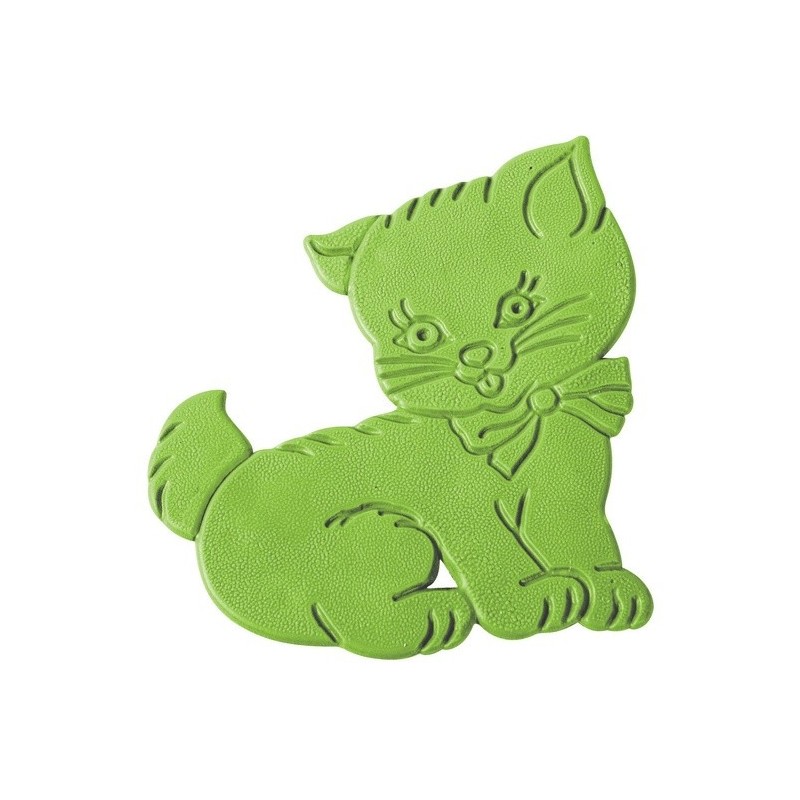 Lot de 5 stickers figurines antidérapantes de douche ou baignoire Caoutchouc Motif chat 12,5x11cm Multicolor MSV MSV