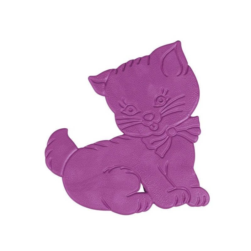 Lot de 5 stickers figurines antidérapantes de douche ou baignoire Caoutchouc Motif chat 12,5x11cm Multicolor MSV MSV