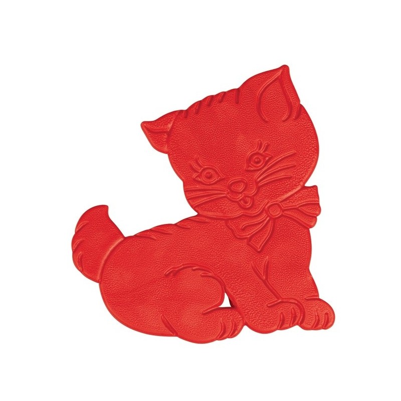 Lot de 5 stickers figurines antidérapantes de douche ou baignoire Caoutchouc Motif chat 12,5x11cm Multicolor MSV MSV