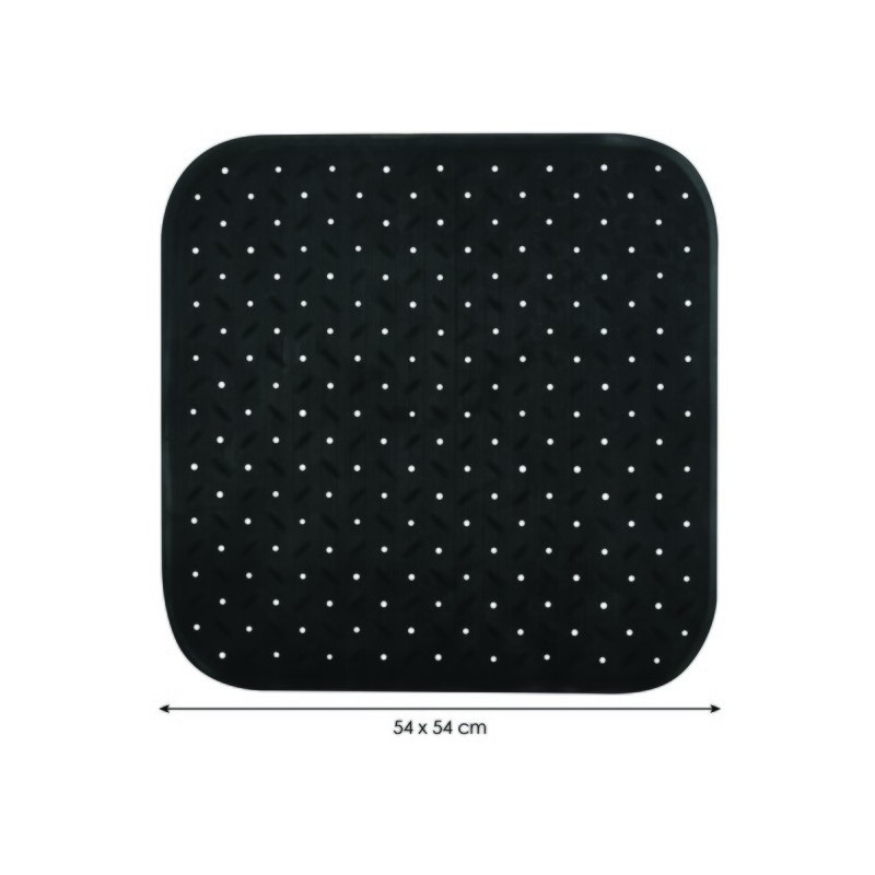Tapis Fond de douche antidérapant Caoutchouc CLASS 54x54cm Noir MSV MSV