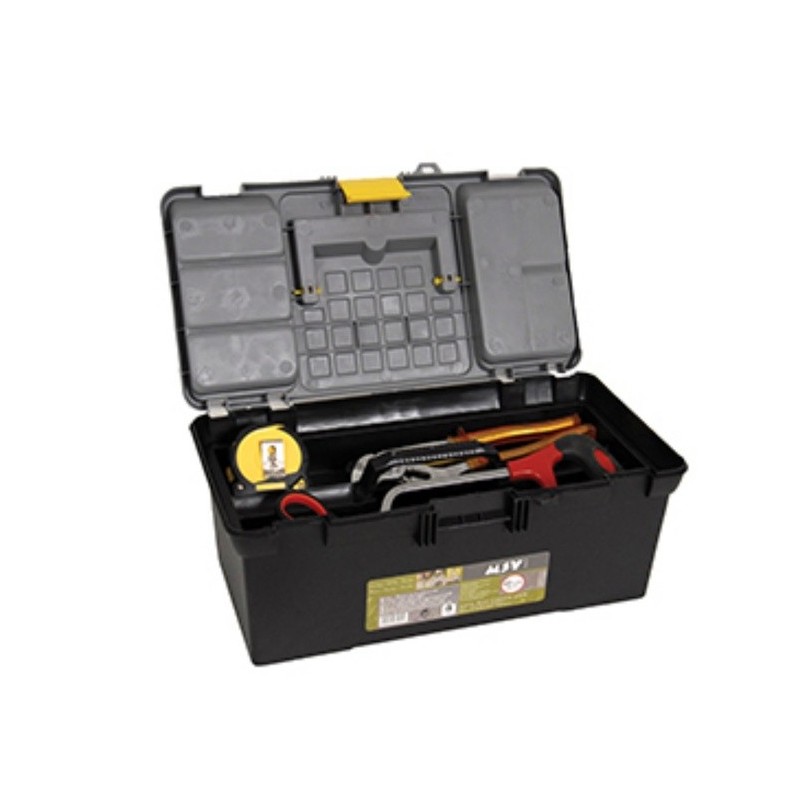 MSV Tool organizer box with tray and compartments 33cm Black & Yellow MSV