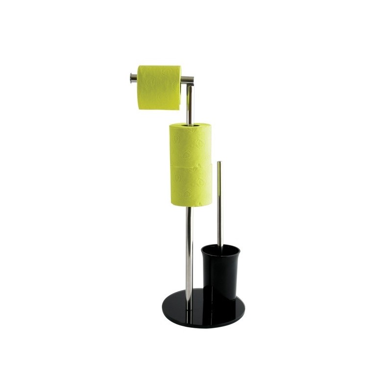 MSV Kombi-WC aus Edelstahl und schwarzem Glas MSV