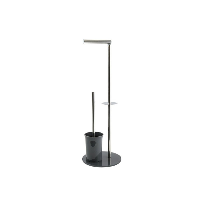MSV WC combinato Acciaio inox e vetro grigio MSV