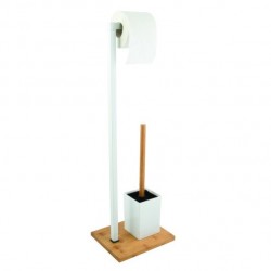 MSV WC Combinato Bamboo & Acciaio Bianco MSV