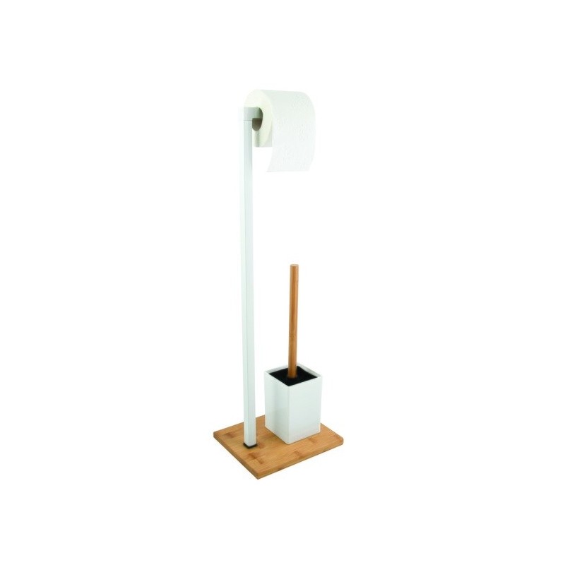 MSV WC Combinato Bamboo & Acciaio Bianco MSV