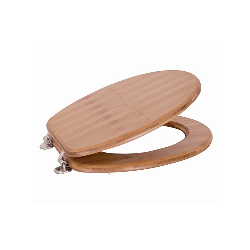 Spirella Toilet Seat EASY CLIP Thermoset Taupe - Stainless Steel Hinges MSV