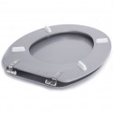Abattant WC MDF CLÉO Argent - Charnières Inox MSV MSV